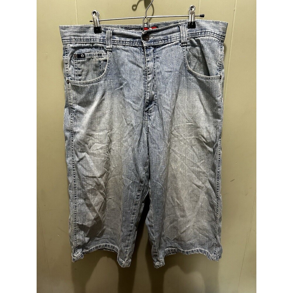 Vintage Y2K Southpole Baggy Skater Jean Jorts Shorts Blue Sz 36x18 Used